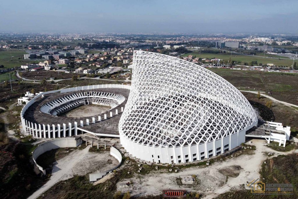Droni e Fotografia di Architettura - la Vela di Calatrava